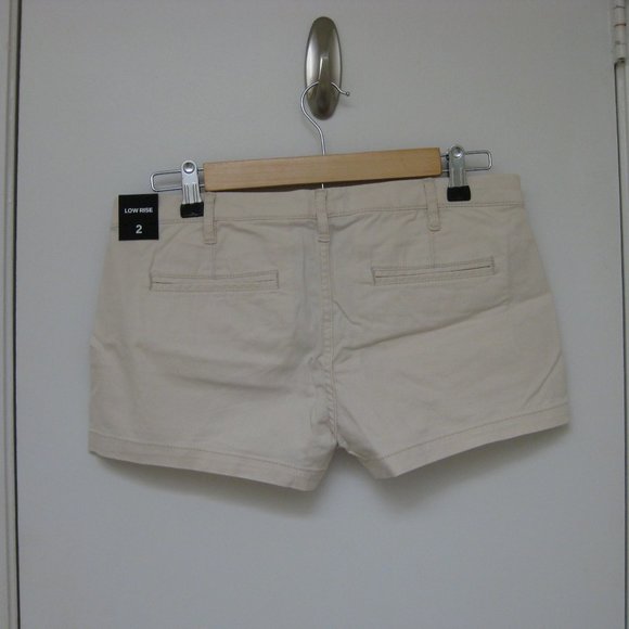 NWT Express khaki tan twill low rise shorts 2 - Picture 3 of 7